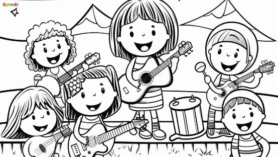 Musical Harmony Coloring Page cover art
