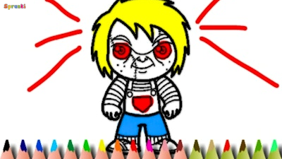 Scary Boy Coloring Book cover art