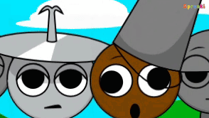 Sprunki But Characters Are Cube From GD cover art