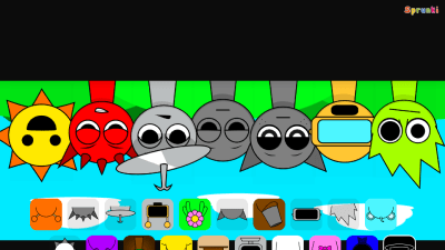 Sprunki (but everything is upside down) cover art