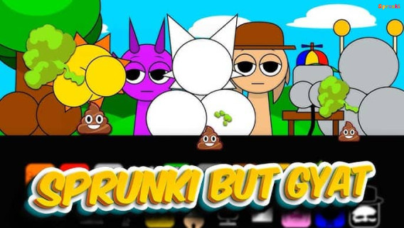 Sprunki But Gyat - Incredibox Game Online Free Mod cover art