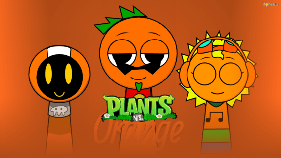 Sprunki Orange vs Plants cover art