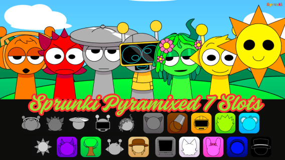 Sprunki Pyraminx 7 Slots cover art