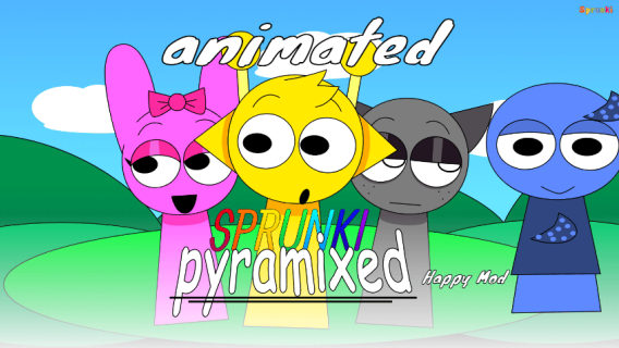 Sprunki Pyramixed: Animated Happy Mod cover art