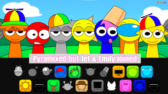 Sprunki Pyramixed but Jet & Emily joined cover art