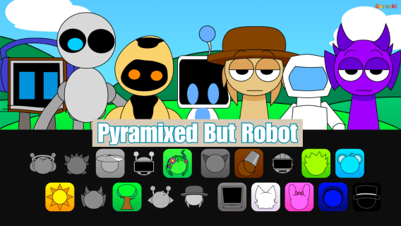 Sprunki Pyramixed But Robot cover art