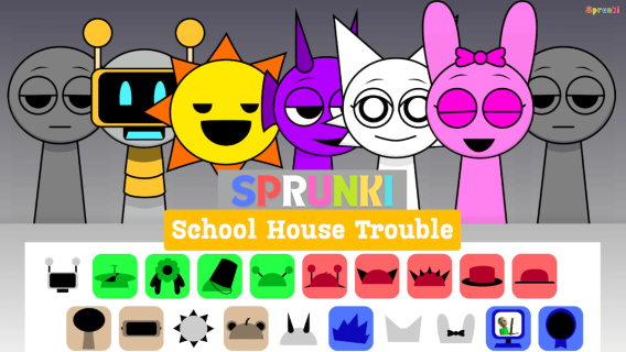 Sprunki School House Trouble cover art