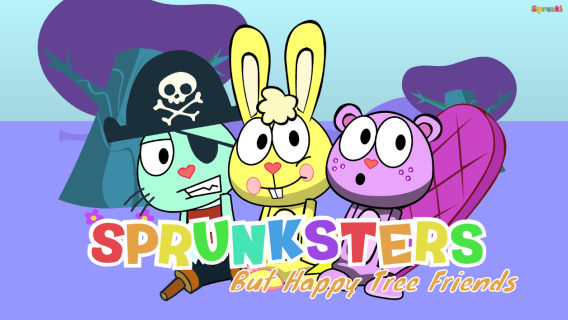 Sprunksters but Happy Tree Friends cover art
